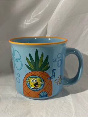 SpongeBob SquarePants 2022 Light Blue Ceramic Camper 20 Oz Mug